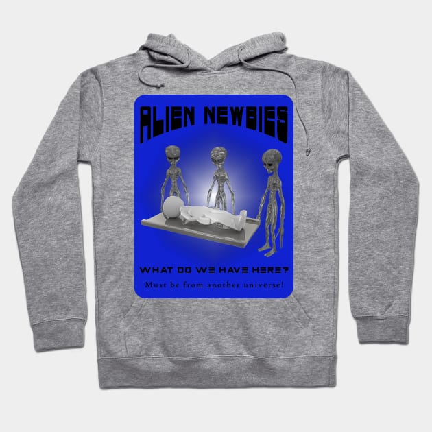 Alien Newbies - Blue and Black Hoodie by The Black Panther